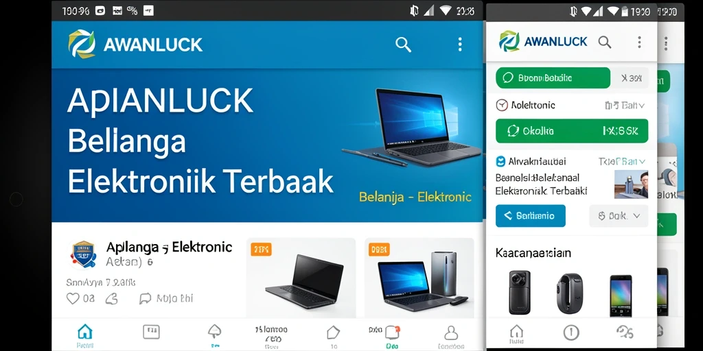 Tampilan antarmuka aplikasi AWANLUCK yang modern dan intuitif.