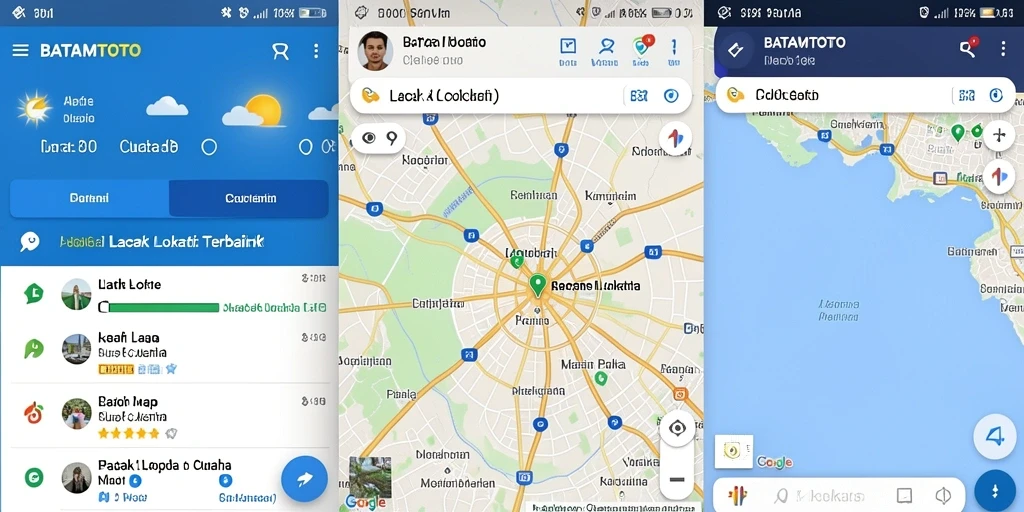 Tampilan antarmuka aplikasi Lacak Lokasi BATAMTOTO yang modern.