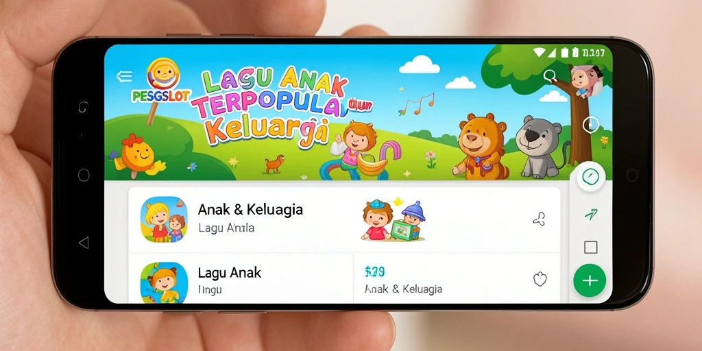 Tampilan antarmuka PESGSLOT yang ceria dan penuh warna untuk anak-anak.