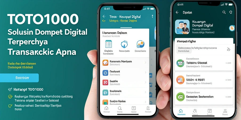 Tampilan antarmuka TOTO1000 yang mudah digunakan untuk transaksi Dompet Digital.